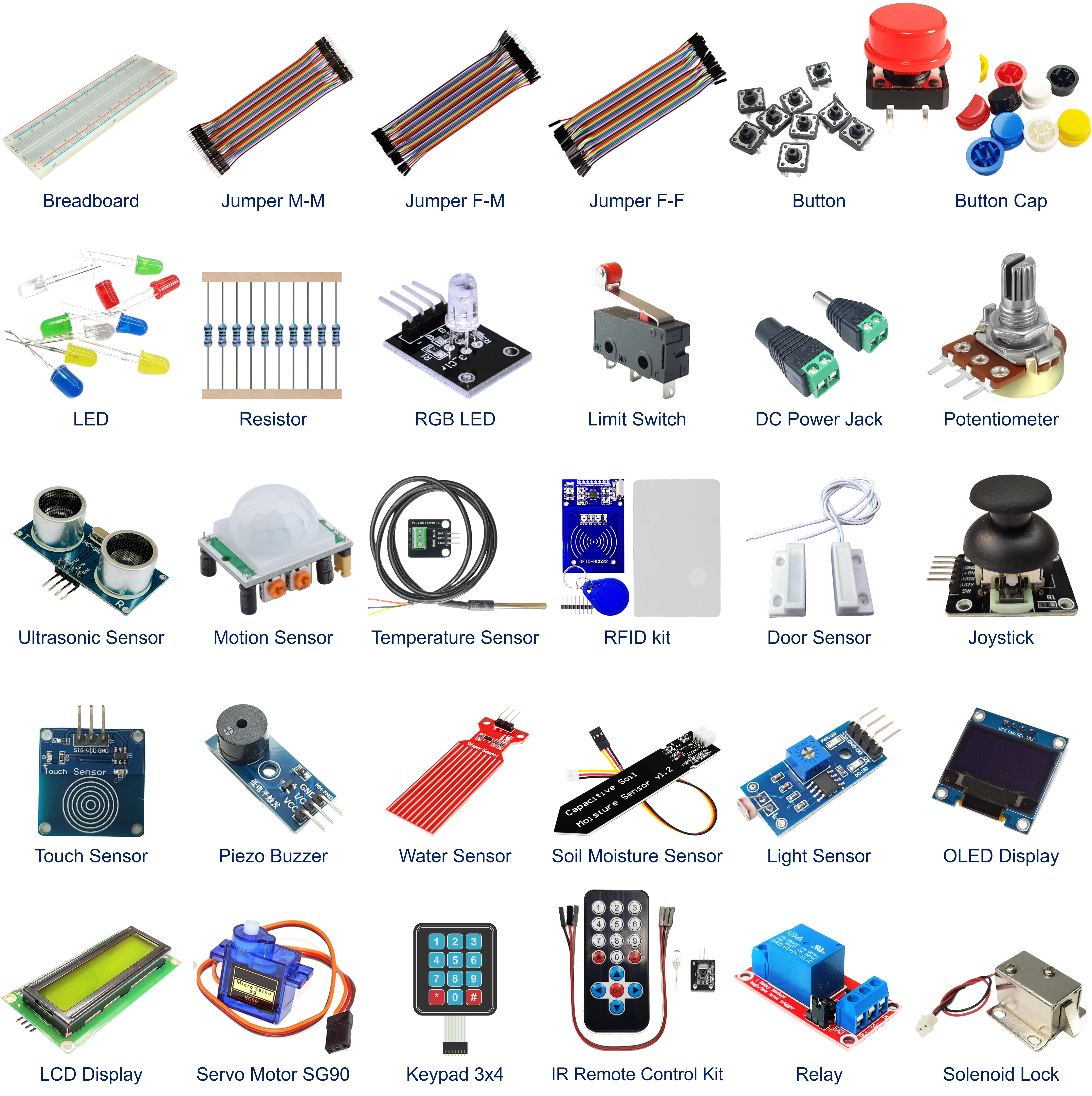 Sensors Kit for Arduino, ESP32, ESP8266, Raspberry Pi