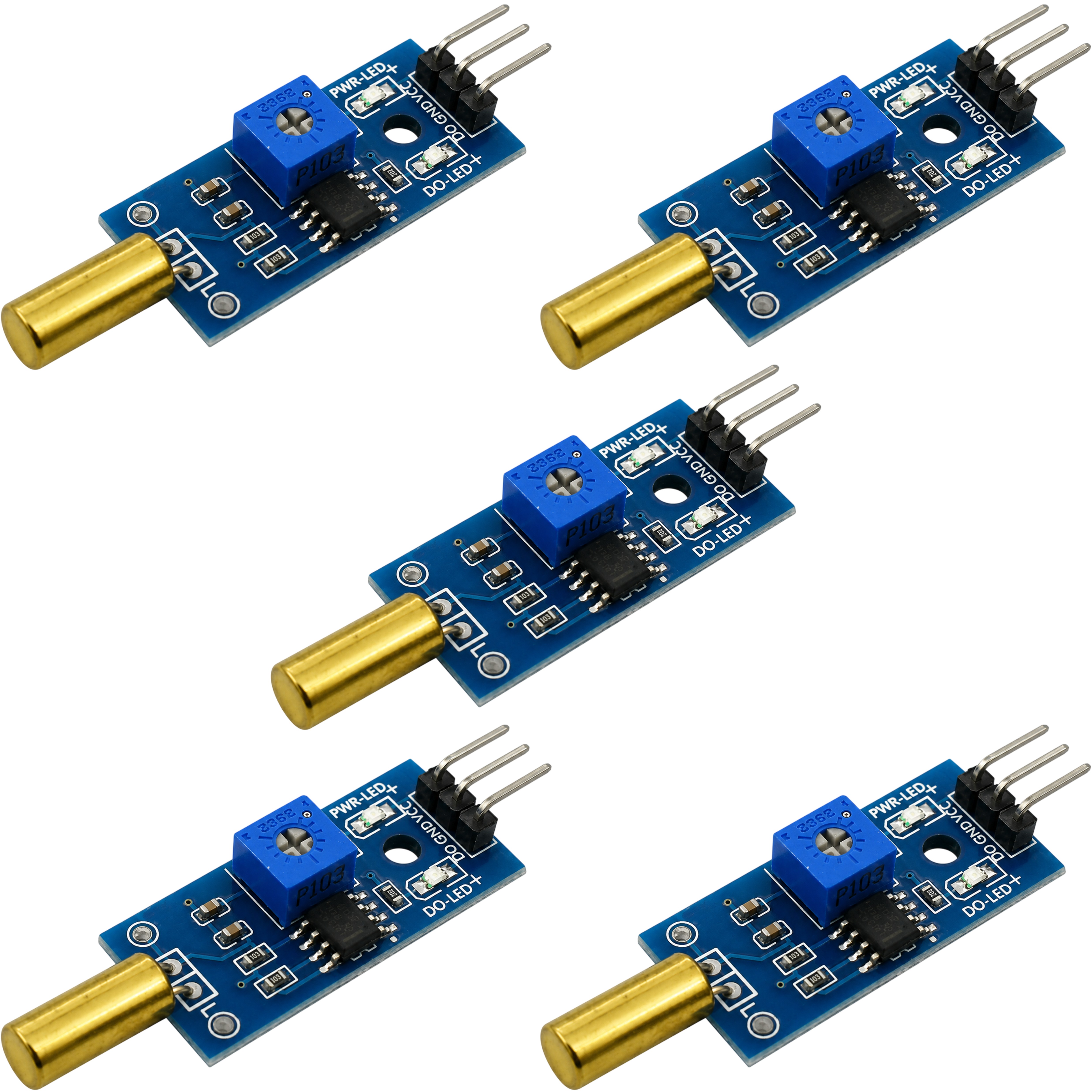 SW520D tilt angle sensor 5-pack contents for DIY robotics and electronics projects