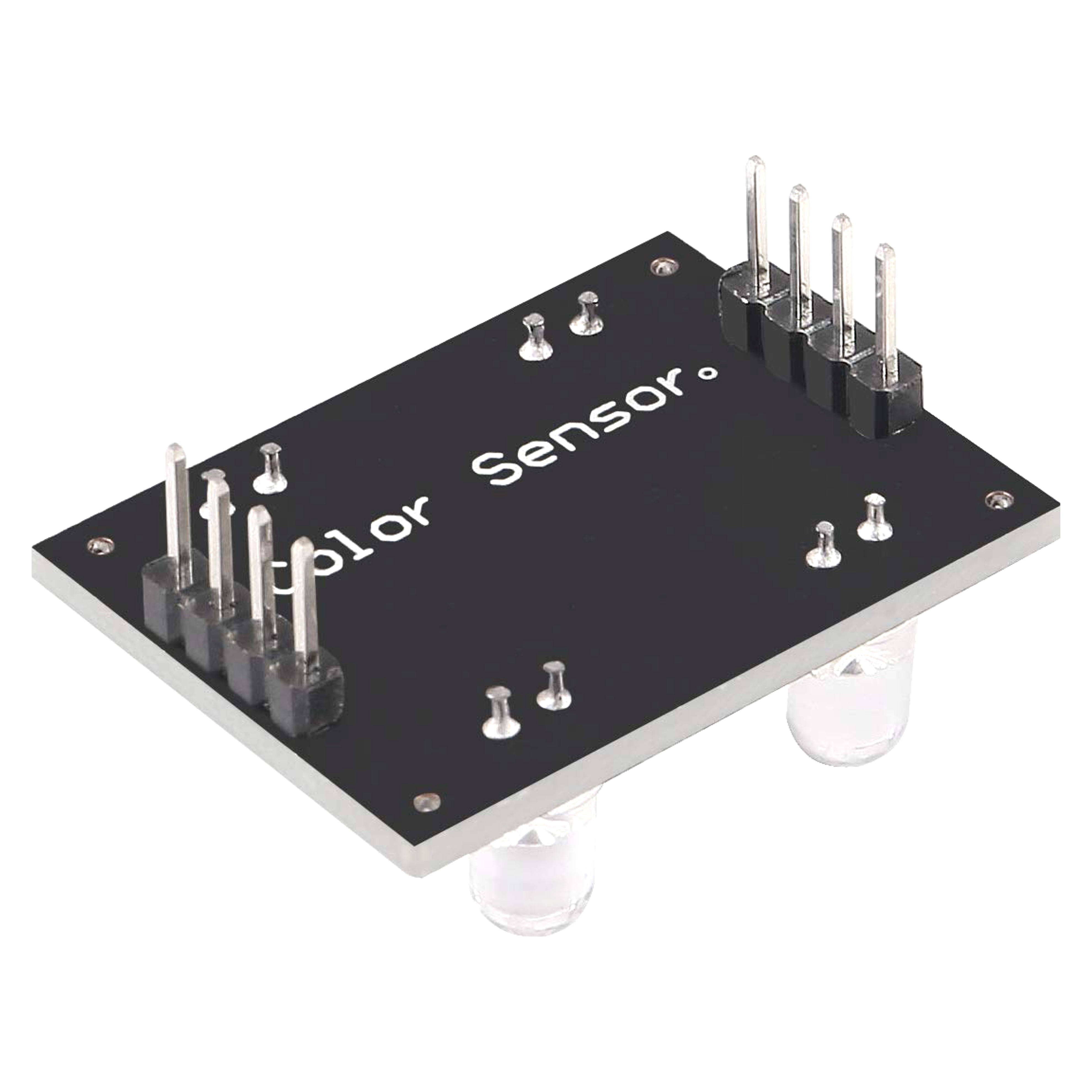 TCS230 RGB Detector Module showing pin configuration and gold plated PCB
