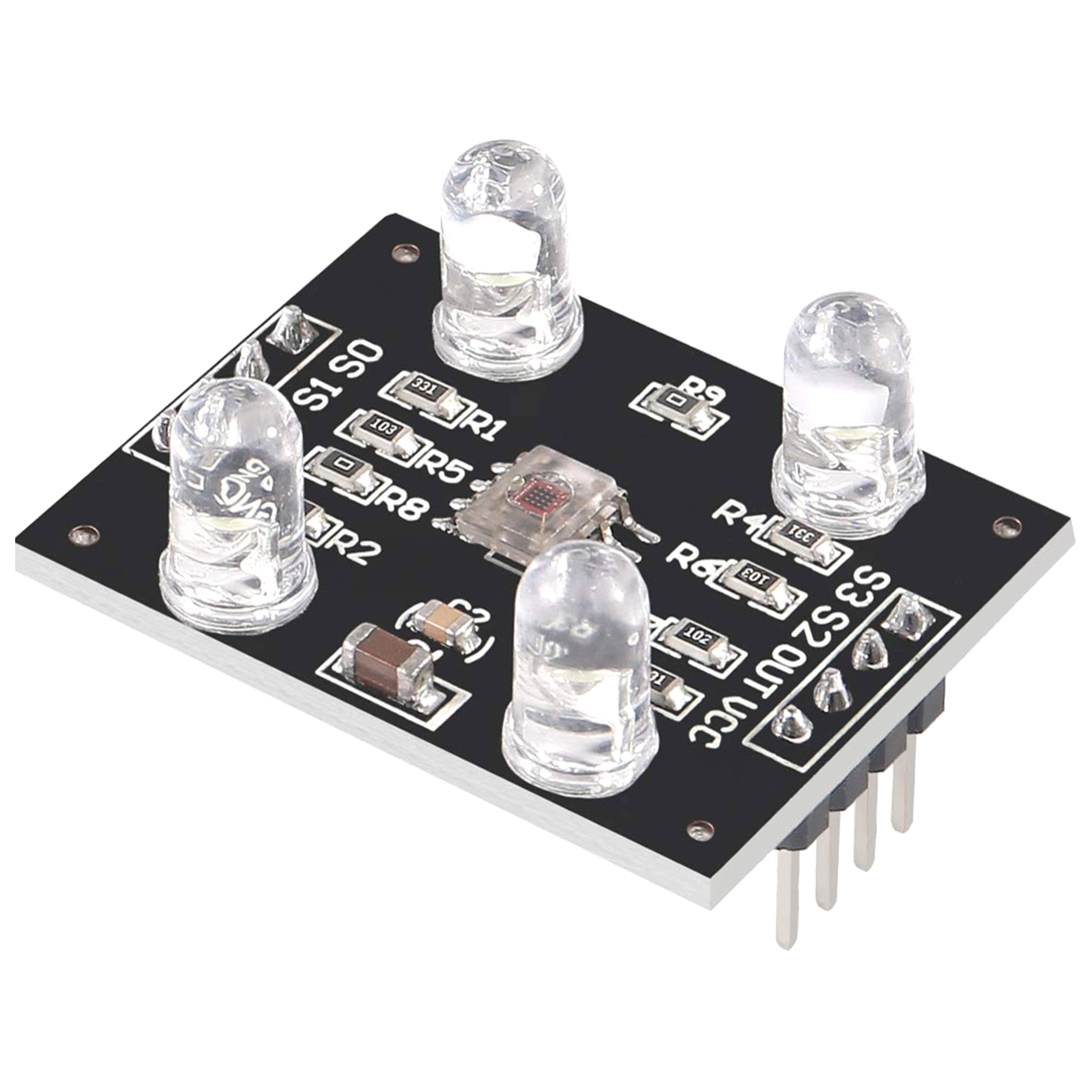TCS3200D TCS230 Color Recognition Sensor Module RGB Detector for Arduino ESP32 ESP8266 Raspberry Pi