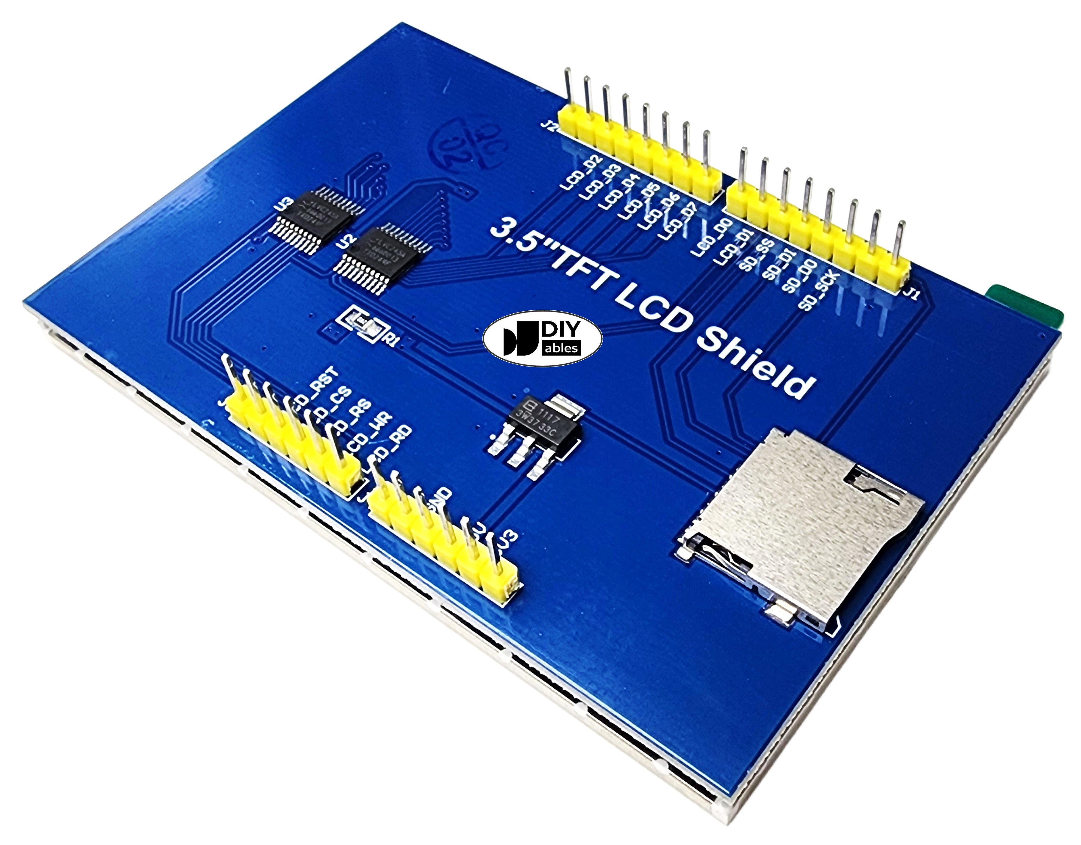 3.5 Inch Color TFT LCD Display Screen Module, 320x480, Non-Touch for Arduino Uno and Mega, ILI9486 8-Bit Parallel Interface