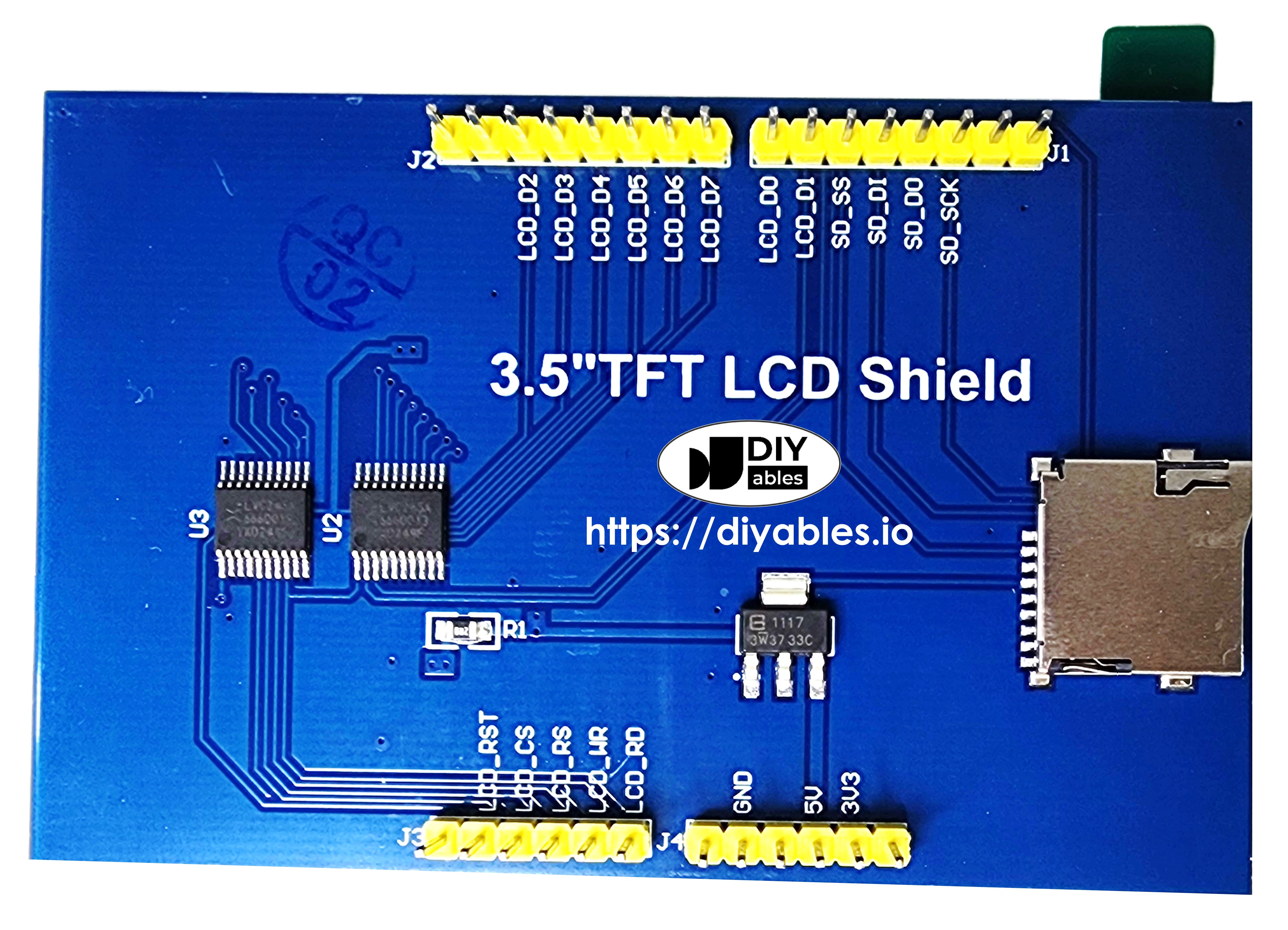 3.5 Inch Color TFT LCD Display Screen Module, 320x480, Non-Touch for Arduino Uno and Mega, ILI9486 8-Bit Parallel Interface