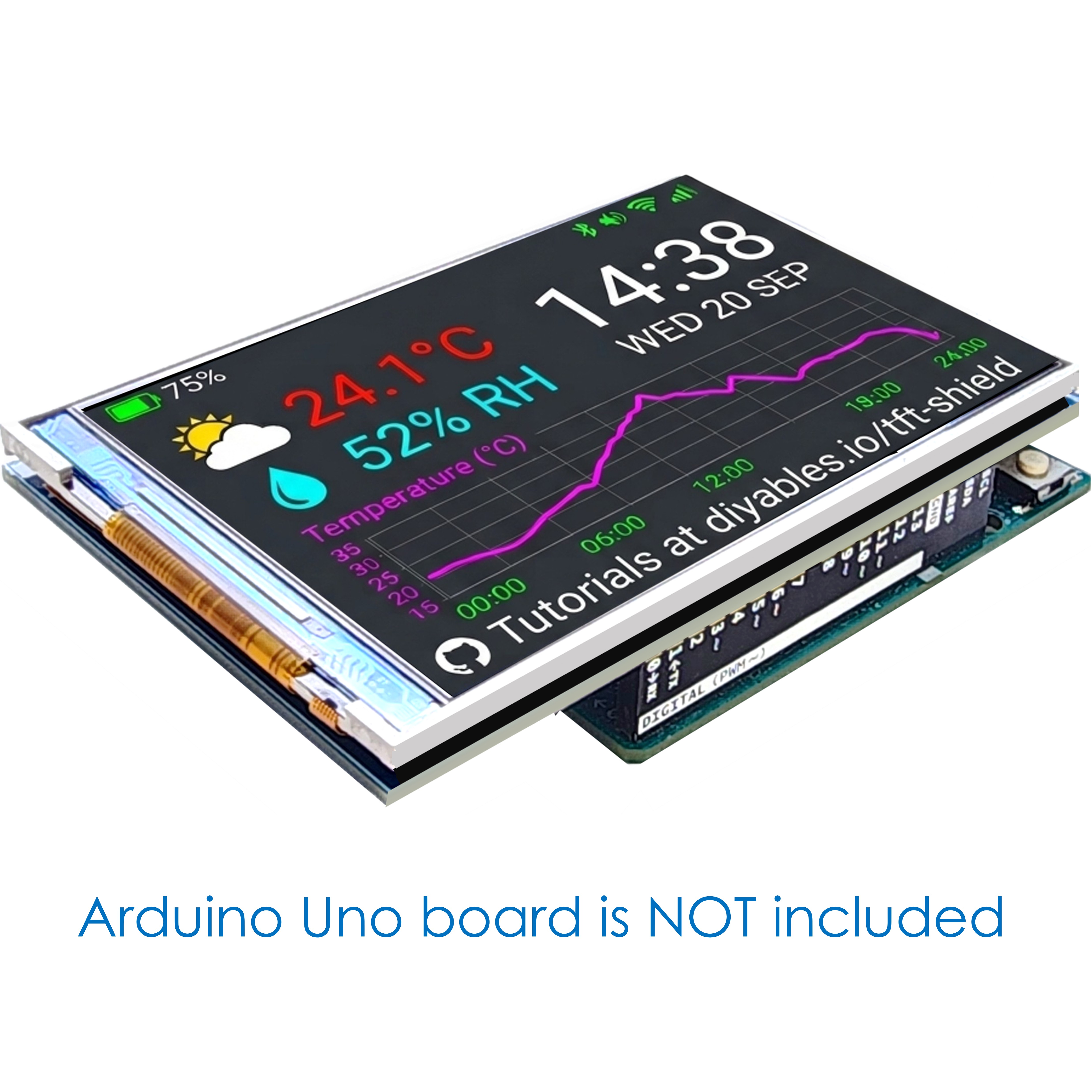 ILI9486 TFT screen shield for Arduino gaming and interactive projects