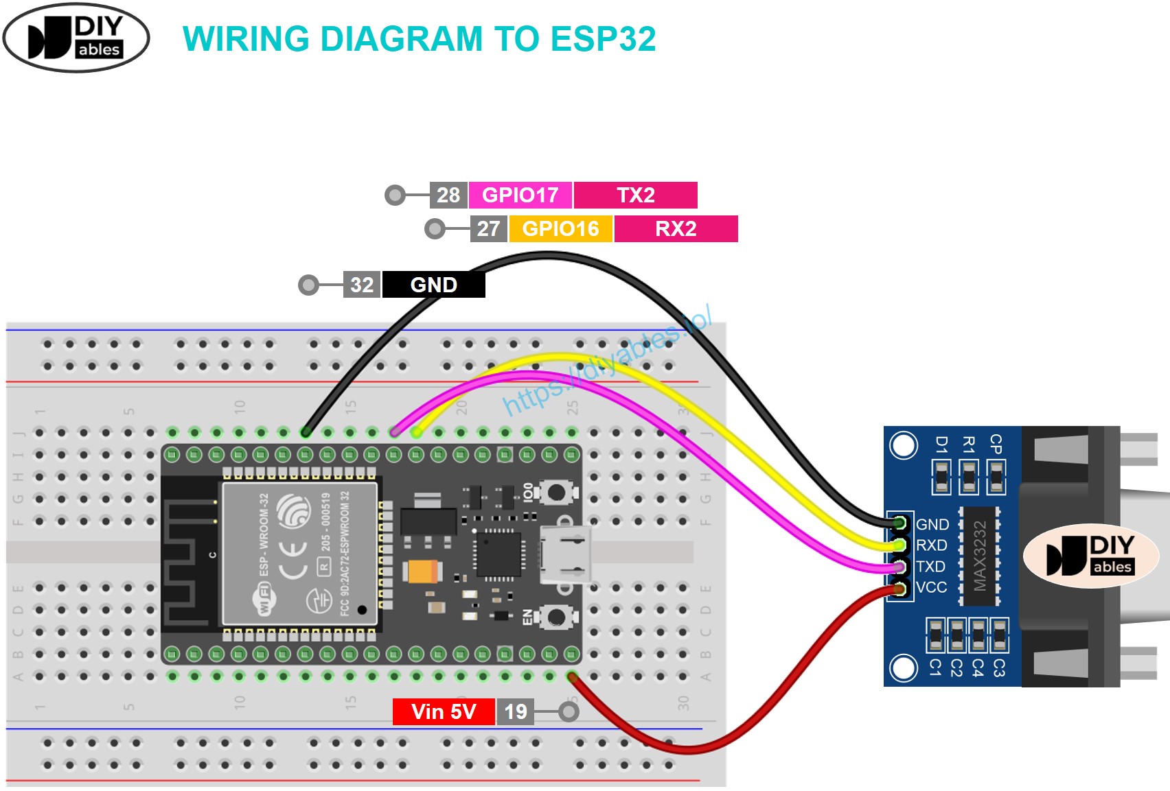 esp32 RS232 to TTL Converter Module