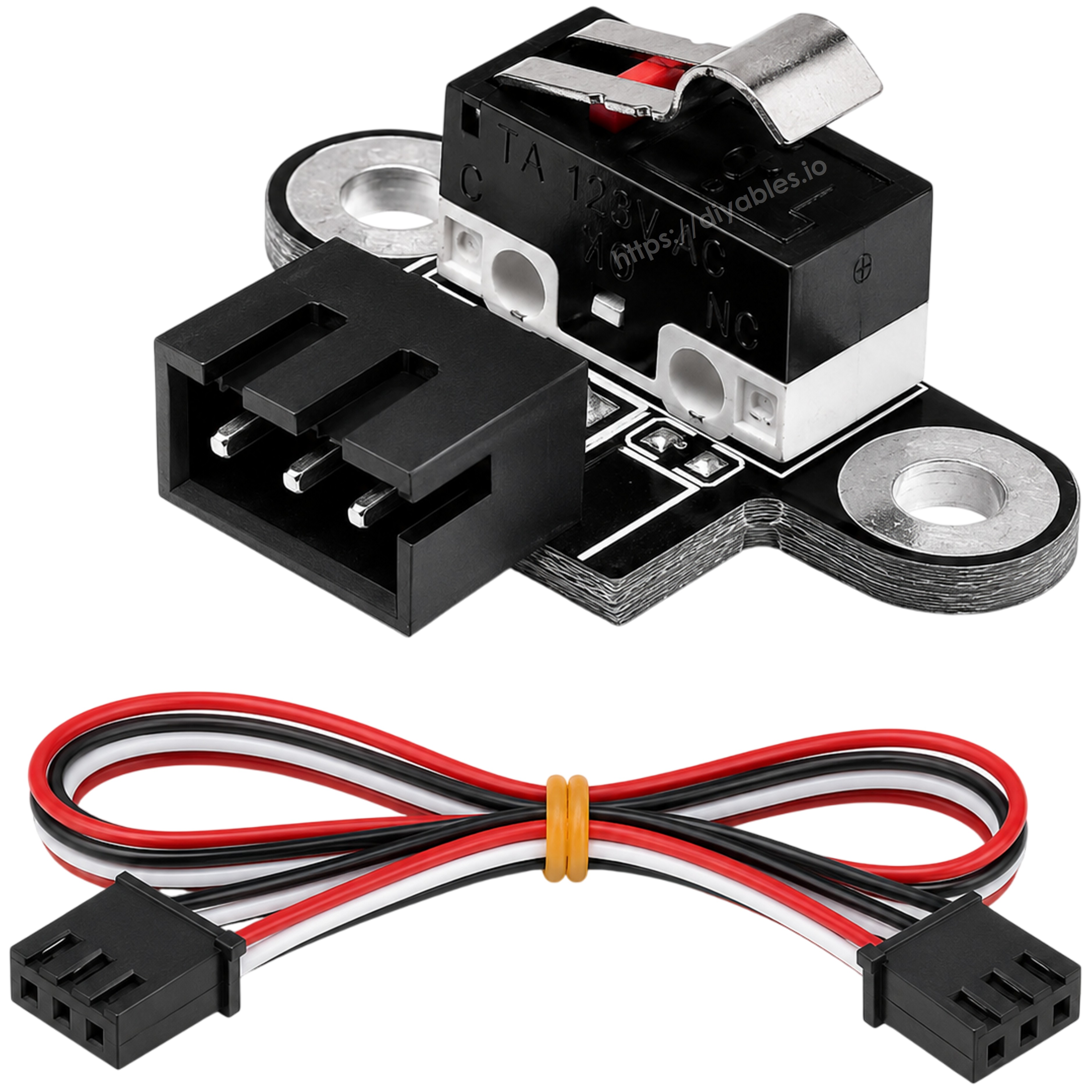 Vertical mechanical limit switch module with 3-pin XH2.54 cable normally open for Arduino ESP32